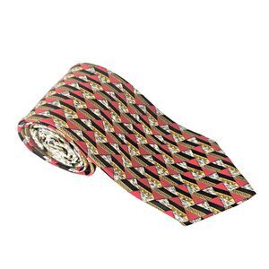 VERSACE Tie - Gianni Versace 100% Silk Tie Made in Italy - Red,Black,Gold,Silver